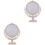 2Pcs Durable Retro Round Tabletop Makeup Mirror Assorted Color Design 4