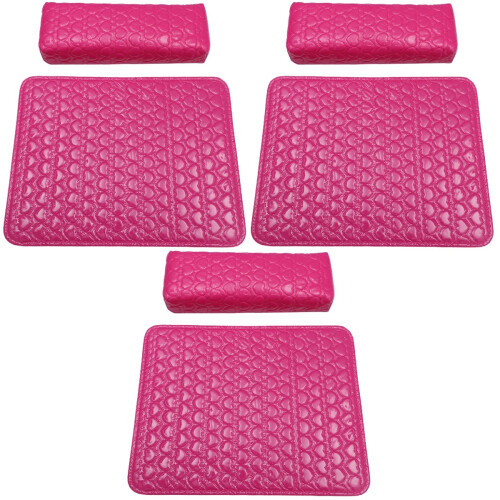 3Pièces Coussin PU Cuir Rosé Pour Salon Et Déco 2