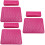 3Pièces Coussin PU Cuir Rosé Pour Salon Et Déco 7