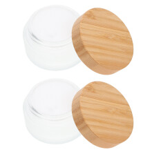 4Pièces Pots Cosmétiques Verre Compact Protection Crème Corps