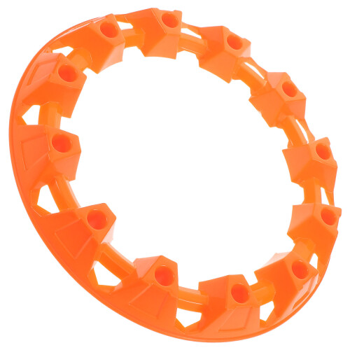 3Pcs Orange Atv Rim Protector 10Inch Plastic Wheel Hub Cover Durable 1