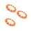3Pcs Orange Atv Rim Protector 10Inch Plastic Wheel Hub Cover Durable 4