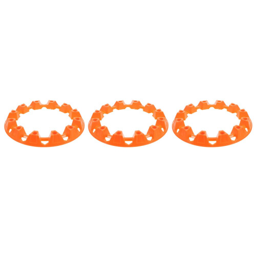 3Pcs Orange Atv Rim Protector 10Inch Plastic Wheel Hub Cover Durable 2