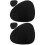 2Sets Black PU Cup Mats Non-Slip Insulation Pad Decorative Home Dining 4