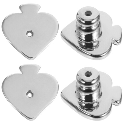 16Pcs Silver Copper Earring Backs Lifters Locking Stoppers for Studs 1
