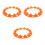 3Pcs Orange Atv Rim Protector 10Inch Plastic Wheel Hub Cover Durable 5