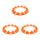 3Pcs Orange Atv Rim Protector 10Inch Plastic Wheel Hub Cover Durable 6