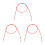 3Pièces Câble Électrique Rouge Haute Durable 6