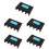 5Pcs Multi-Hole Black Rubber Cue Organizer Self-Adhesive Cue Rack 8