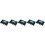 5Pcs Multi-Hole Black Rubber Cue Organizer Self-Adhesive Cue Rack 10