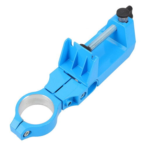 2Pcs Adjustable Blue Plastic Drill Holder Stand for Precise Workbench