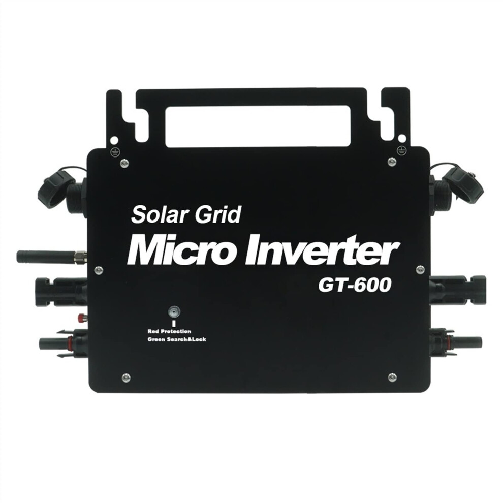 600W Solar Micro Inverter Mppt Grid Tie Inverter Ip65 Waterproof Smart App Monitoring 99.5% Efficiency Dual Voltage 110/220V 9099447406187