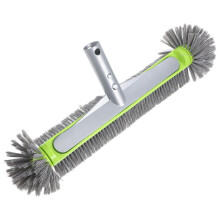 Heavy Duty Pool Cleaning Brush with Ergonomic Handle for Walls Floors Steps and Tile Pools