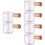 6Pcs Clear Glass Milk Pitcher Espresso with Wood Handle 6