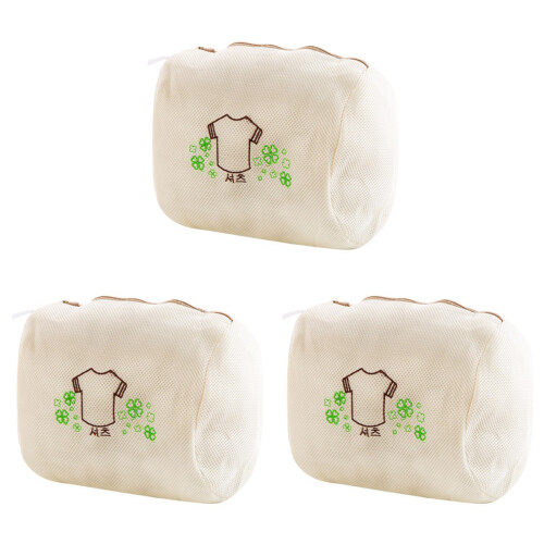 3Pcs Laundry Washing Bags Multi Color Soft Nylon Mesh Protects Clothes 1