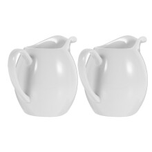 6St Keramische Roomkannen Wit Voor Koffie, En Sausservering