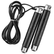 1Set Weighted Skipping Rope Black Metal Plastic for Sports Exercise