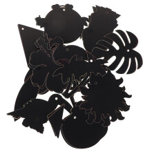 4Sets Black Scratch Paper Hawaiian Luau Kids Party Decorations Favors