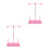 2Pcs Pink Sewing Thread Holder Plastic Metal Stable Stand for Spools 5