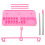 2Pcs Pink Sewing Thread Holder Plastic Metal Stable Stand for Spools 11