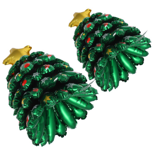 8Pcs Green Inflatable Christmas Tree Balloon Party Table and Yard