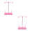 2Pcs Pink Sewing Thread Holder Plastic Metal Stable Stand for Spools 2