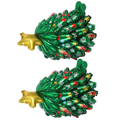 8Pcs Green Inflatable Christmas Tree Balloon Party Table and Yard 1