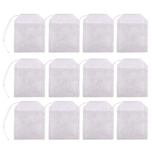 600Pcs White Non-Woven Drawstring Tea Bags for Loose Leaf Herbal Tea 1