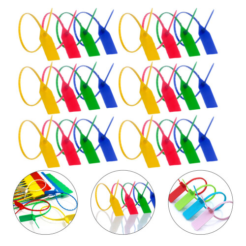 200Pcs Assorted Plastic Tamper Proof Seals Self Locking Logistics Tags