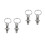 4Pcs Spring Catch Locking Pins Stainless Steel Spring Plungers Silver 9