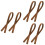 6Pcs Khaki Strap for Tote Bag Chic Replacement Handles Set 6