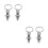 4Pcs Spring Catch Locking Pins Stainless Steel Spring Plungers Silver 8