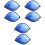 6Pcs Blue Ceramic Ink Dish Leaf Shape for Painting and Calligraphy 3