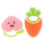 2Pcs Baby Molar Training Toy Silicone Toy Assorted 7