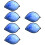 6Pcs Blue Ceramic Ink Dish Leaf Shape for Painting and Calligraphy 7