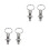 4Pcs Spring Catch Locking Pins Stainless Steel Spring Plungers Silver 6