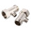 2Pcs Practical Copper Water Distribution Tee Connector Silver 1