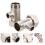 2Pcs Practical Copper Water Distribution Tee Connector Silver 11