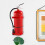 2 Pcs Wall Sign Fire Extinguisher Bracket Hanger Hanging 5
