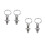 4Pcs Spring Catch Locking Pins Stainless Steel Spring Plungers Silver 4