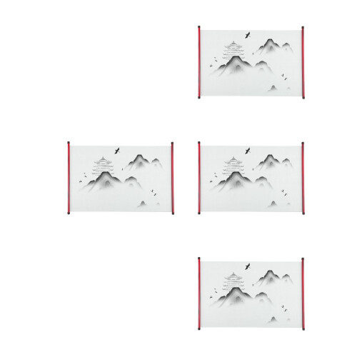 4Pcs Reusable Calligraphy Blank Scrolls Easy Clean Water Writing Cloth 2
