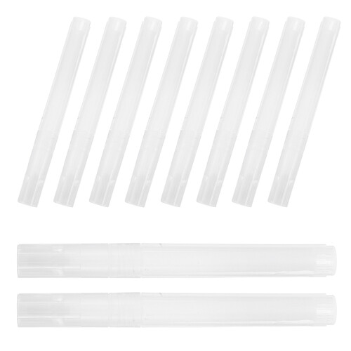 40Pcs White Refillable Marker Pens Blank Shell for Custom Ink Filling