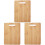 3Pcs Sturdy Wooden Chopping Board Kitchen Tool Fruit Cutting Mat Set 2