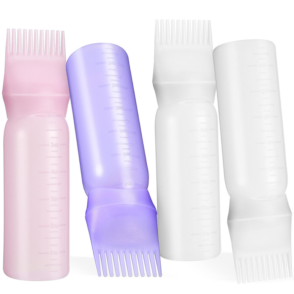Artibetter 8Pcs Hair Care Comb Applicator Bottles For Hair Dye Shampoo Oiling