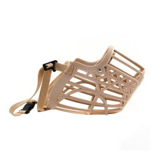 2Pcs Pet Dog Muzzle Light Brown Basket Style Comfortable Anti-Barking