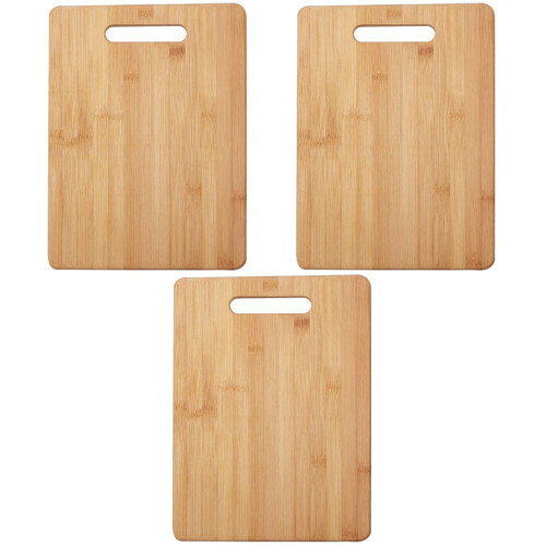 3Pcs Sturdy Wooden Chopping Board Kitchen Tool Fruit Cutting Mat Set 2