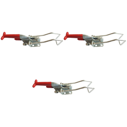 3Pcs Steel Toggle Clamp with Plastic Grip for Cabinets Doors Multi Use 2