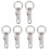6Pcs Silver Key Ring Clasps Swivel Trigger Buckles for Bag Replacement 2