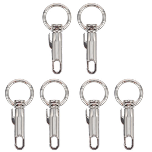 6Pcs Silver Key Ring Clasps Swivel Trigger Buckles for Bag Replacement 1