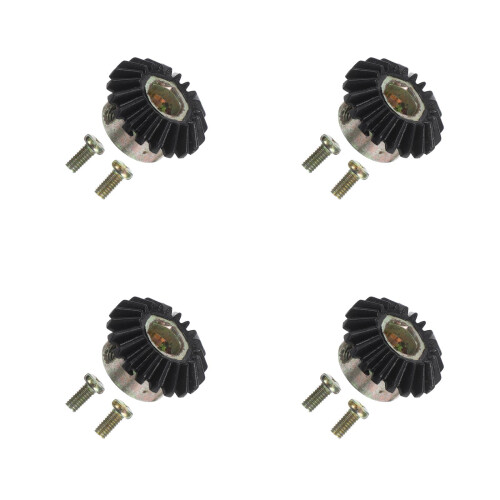 4Sets Versatile Iron Plastic Bevel Gears for Engineering and Home Use 2